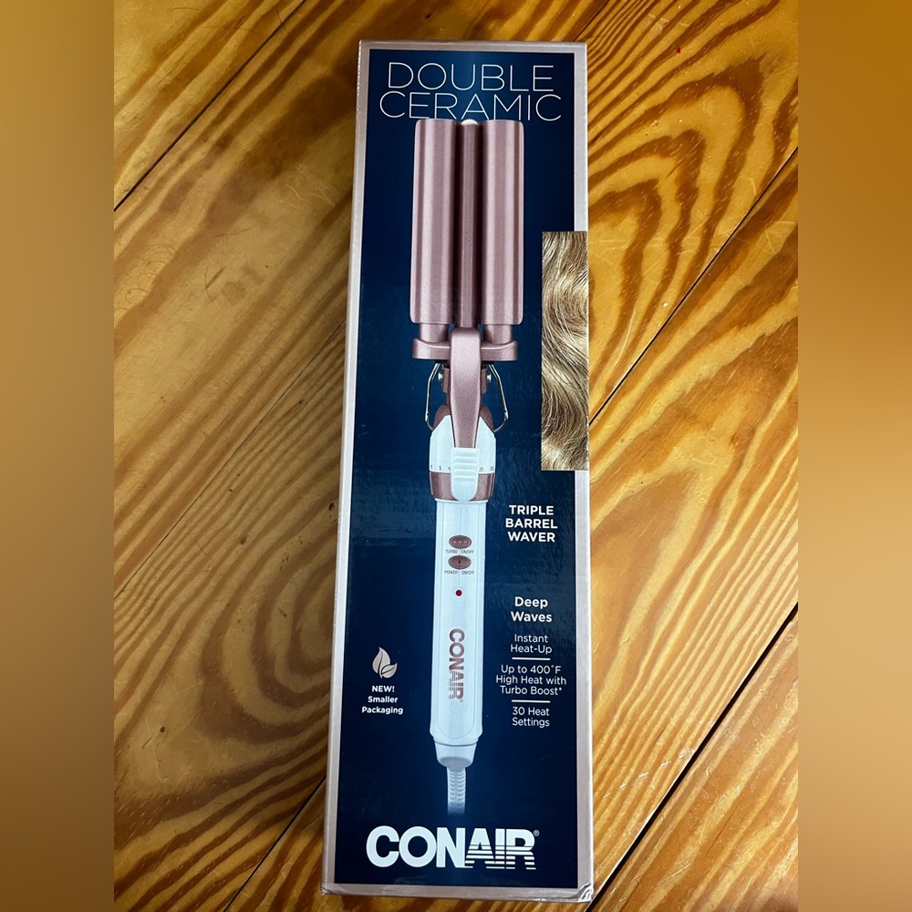 Conair Double Ceramic Triple Barrel Waver Crimping Iron
Make deep, gorgeous